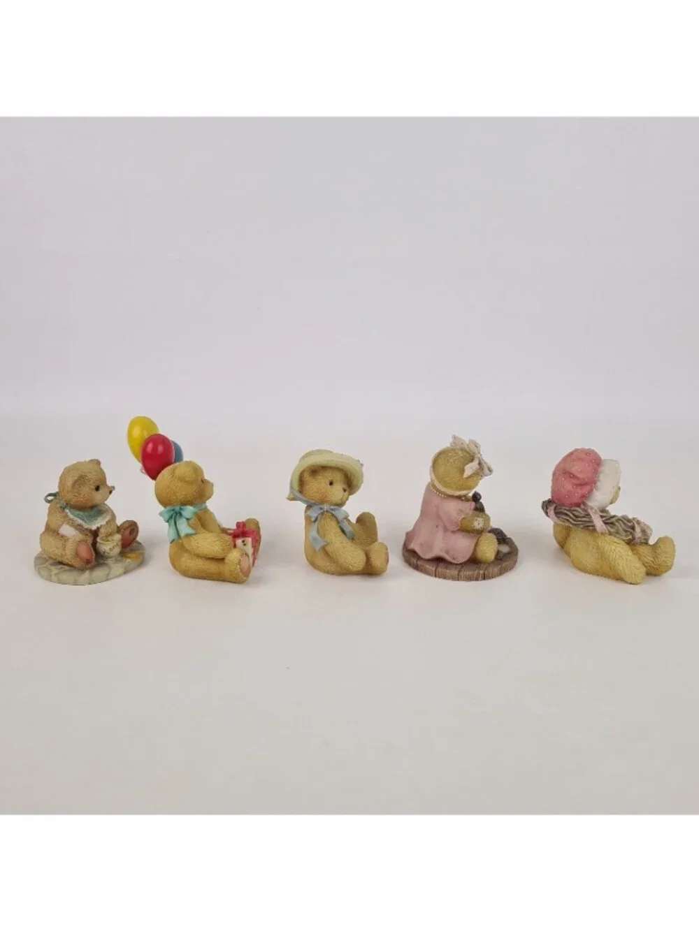 Set Of 5 Cherished Teddies Benji Nina Christy Ava 215864 Porcelain Figurines